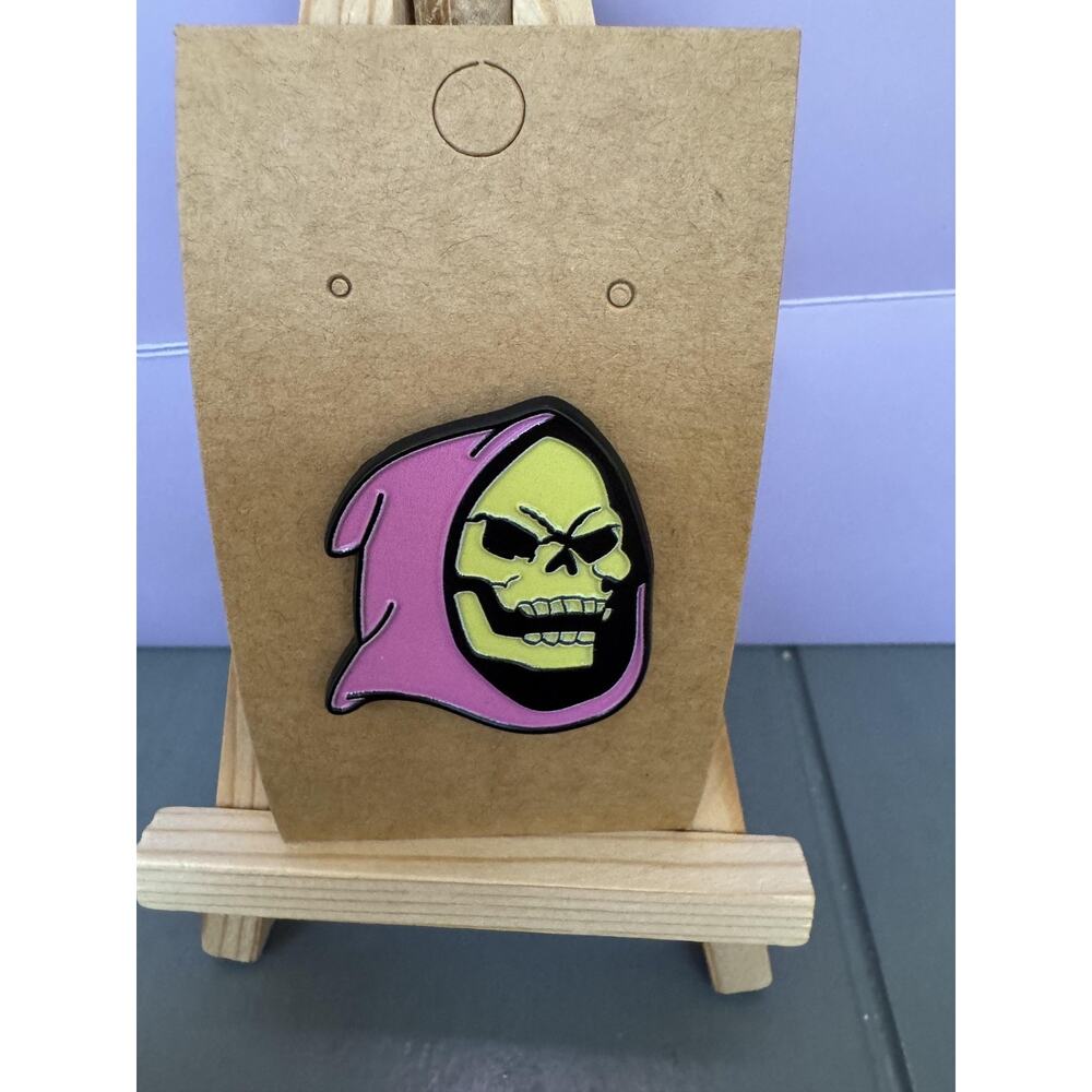 Masters Of The Universe Skeletor Hood Enamel Lapel Pin Pink Cartoon Badge
